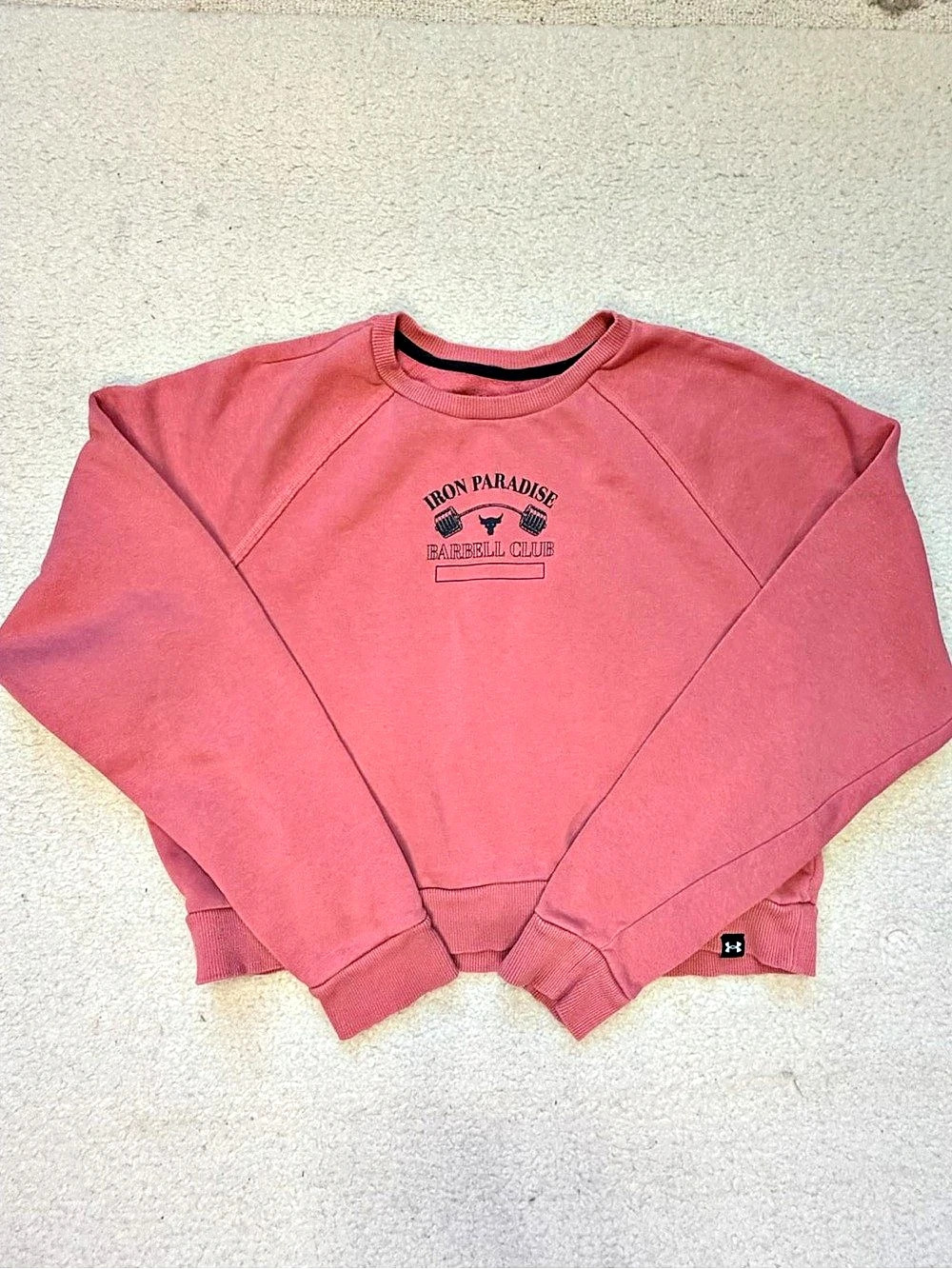 Under Armour Project the Rock Iron Paradise Sweatshirt Graphic Pink Medium